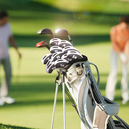 Grey Neoprene iron headcover with window 11pcs£¨3-9£¬PW,AW,SW,LW£© Head Cover
