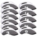 Grey Neoprene iron headcover with window 11pcs£¨3-9£¬PW,AW,SW,LW£© Head Cover
