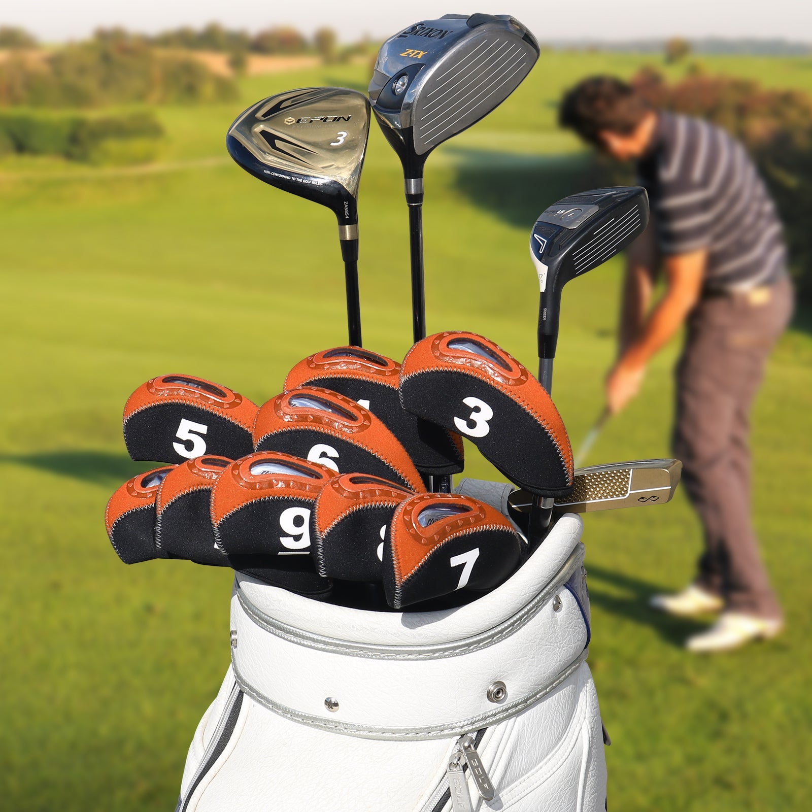 neoprene iron headcover with window 9pcs£¨3-9£¬PW,SW£© Head Cover