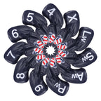 blue USA flag lucky four clover iron cover 11pcs (4-9,Pw,Aw,Sw,Lw,X) Head Cover