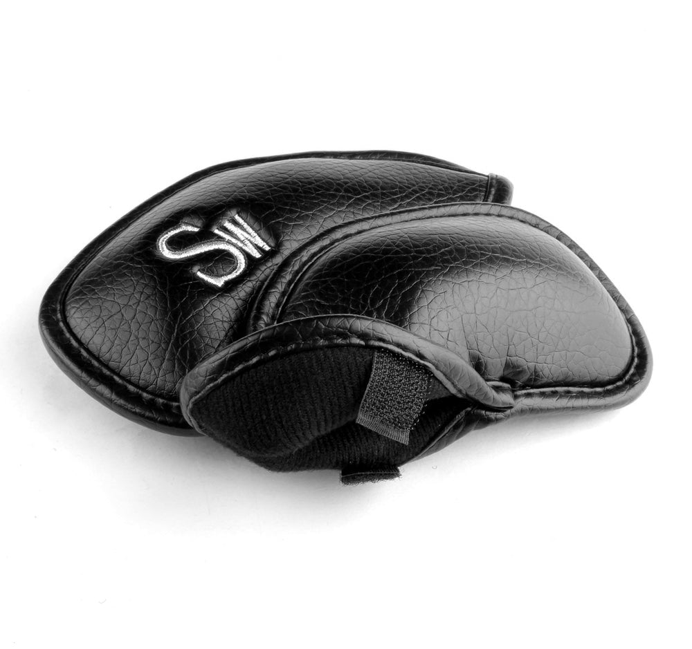 Black PU Iron Cover12pcs (3-9£¬AW,SW,PW£¬LW,LW) Head Cover