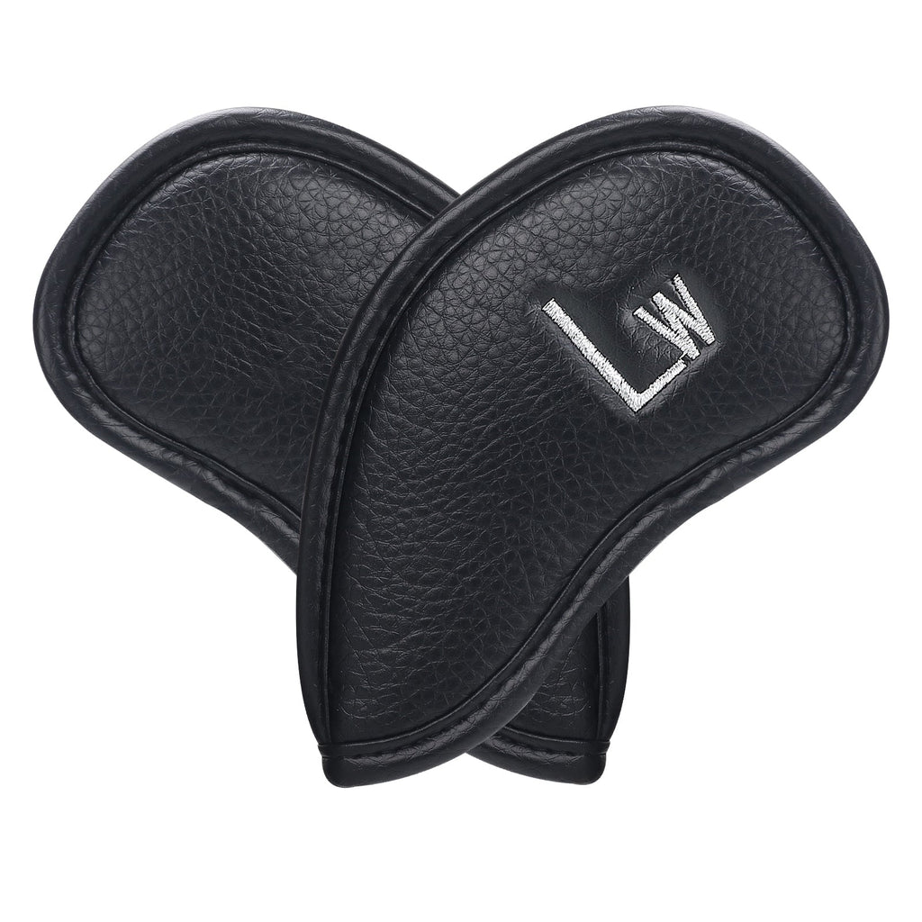 Black PU Iron Cover for Left 12pcs (3-9£¬AW,SW,PW£¬LW,LW) Head Cover