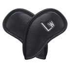 Black PU Iron Cover for Left 12pcs (3-9£¬AW,SW,PW£¬LW,LW) Head Cover