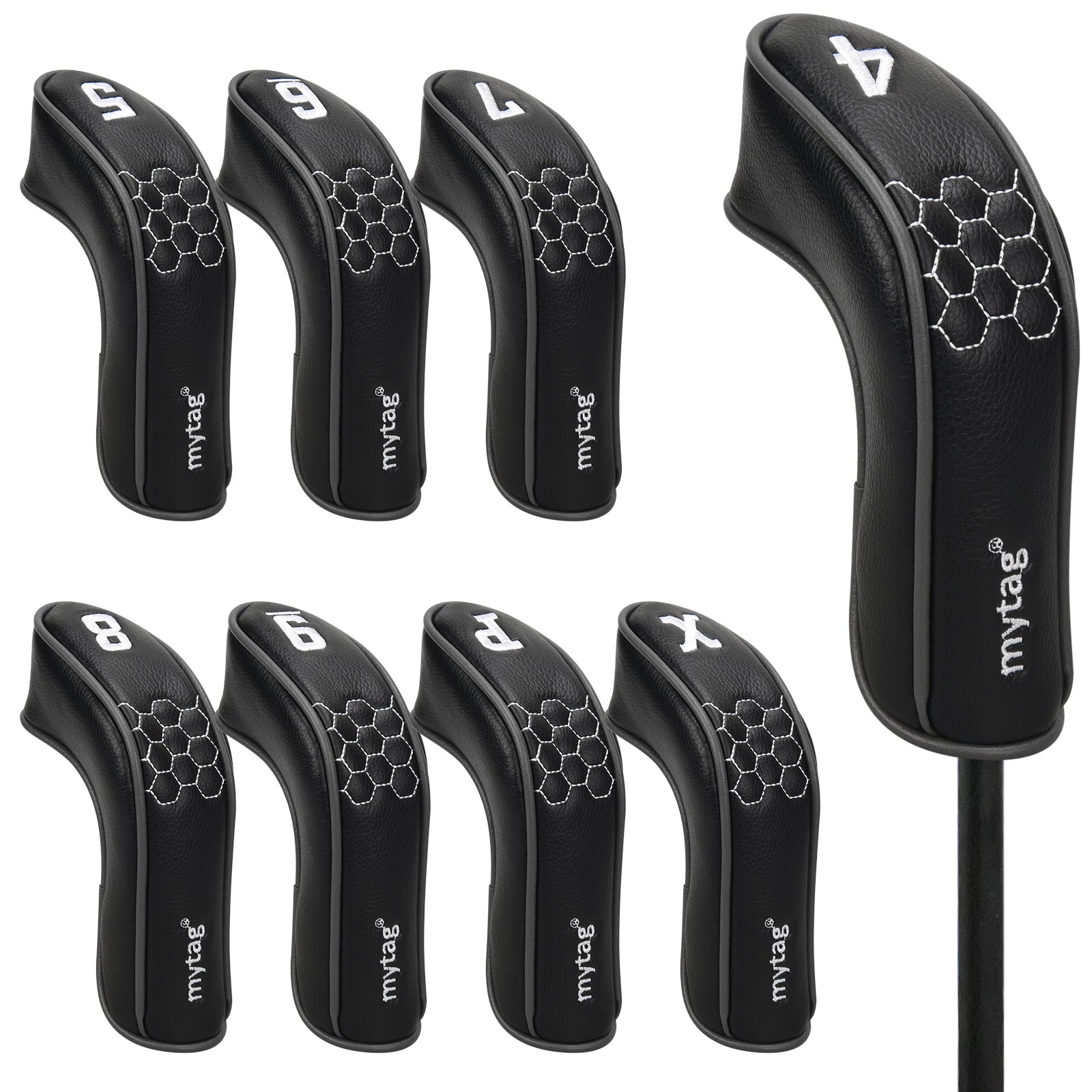 Black Iron Cover 8pcs(4-9,P,X) Head Cover