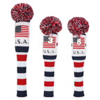 Red & White & Blue Knitted 3PCS (1.3.5£© Head Cover