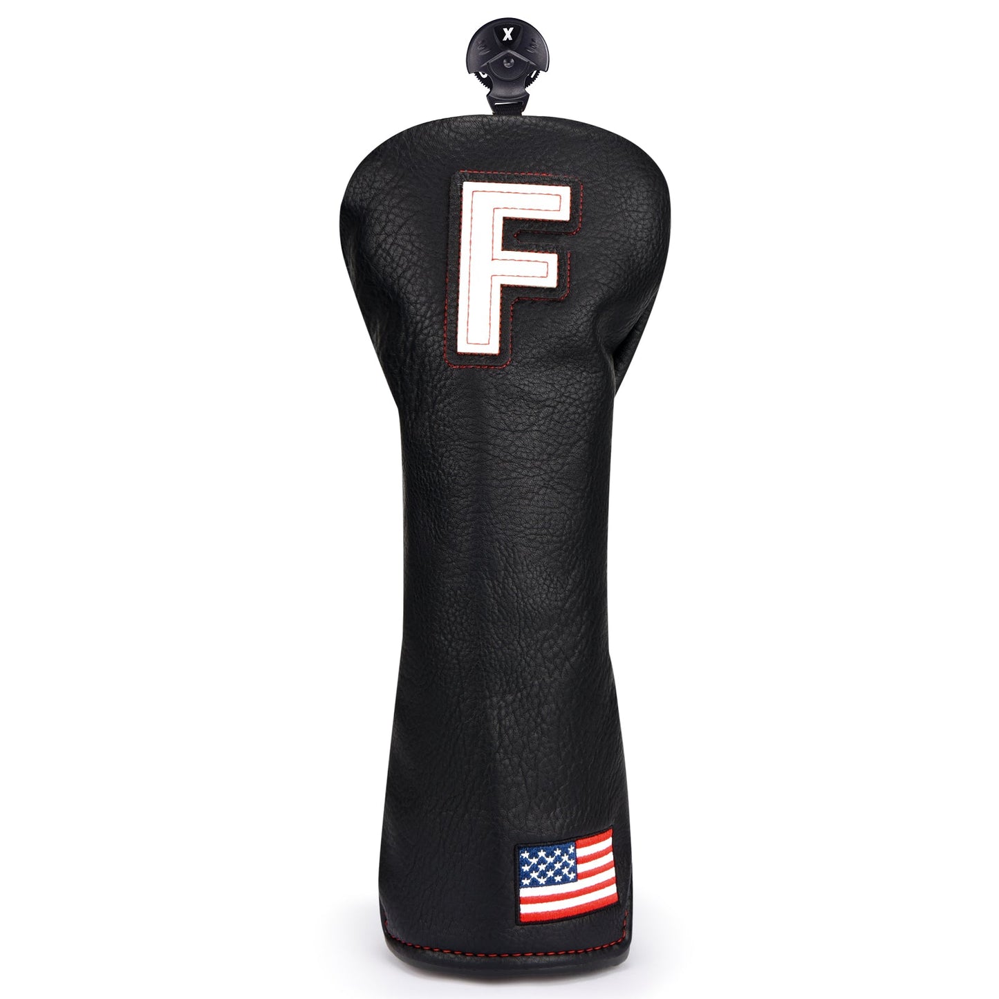 Black USA Flag Golf Head Cover Set