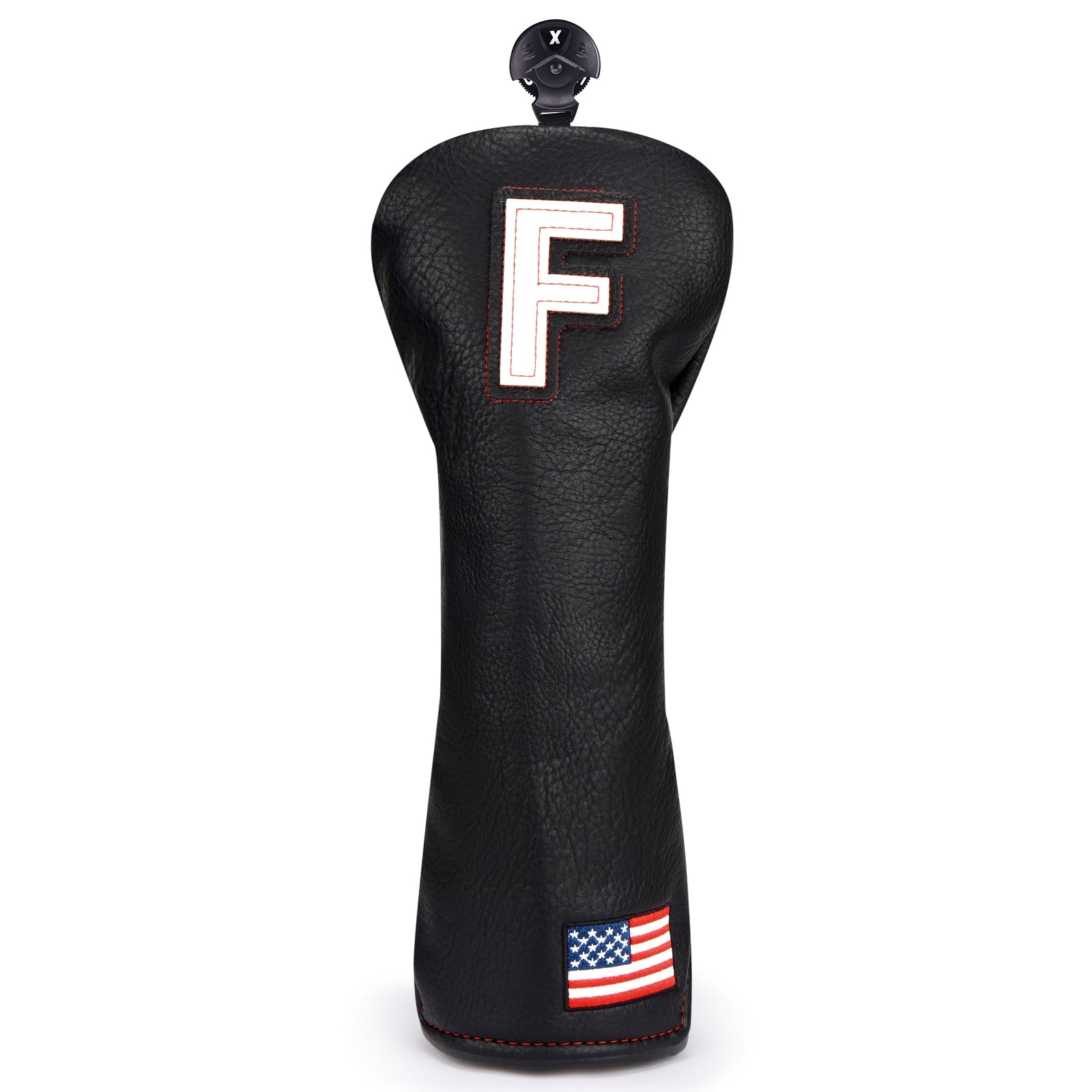 Black USA Flag Golf Head Cover Set