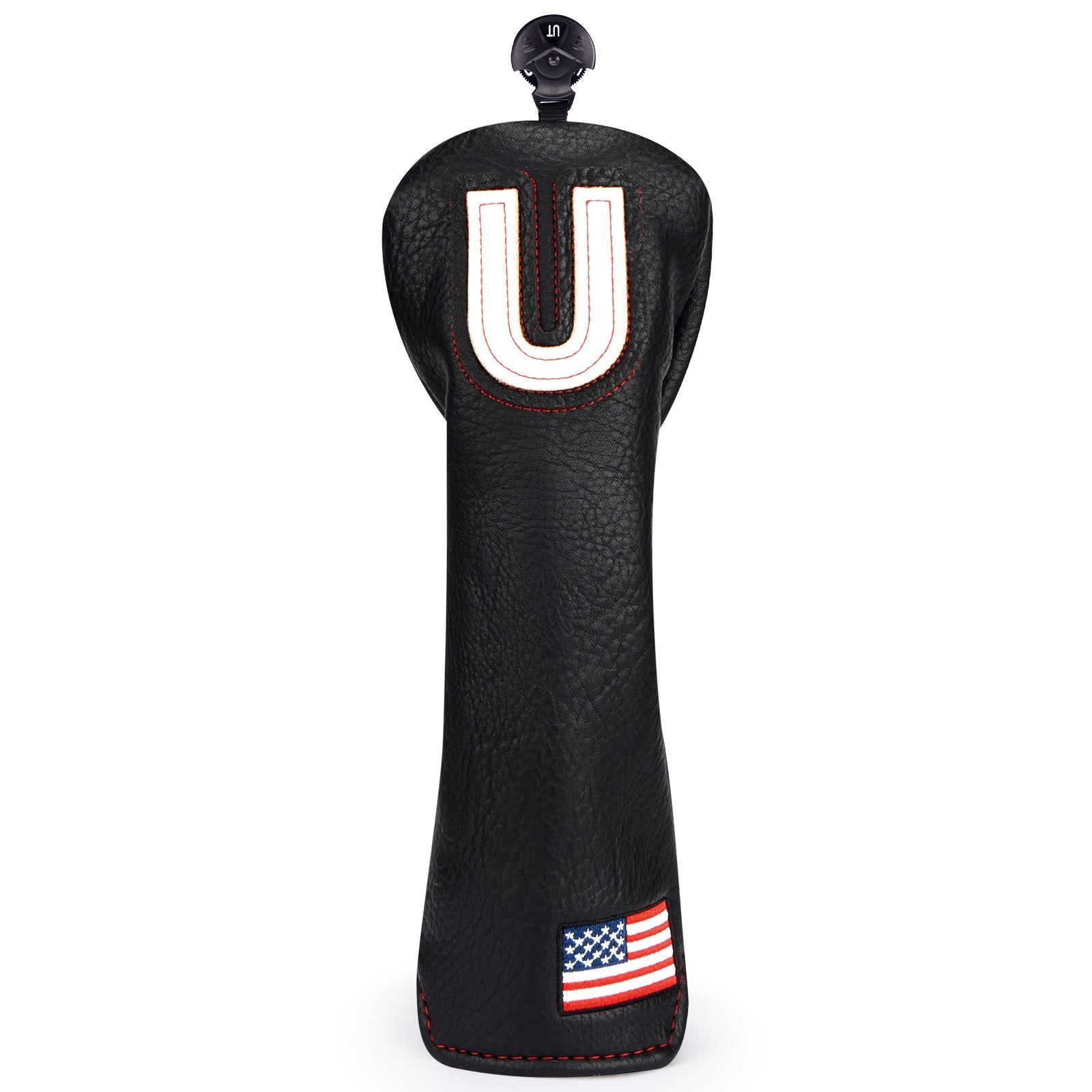 Black USA Flag Golf Head Cover Set