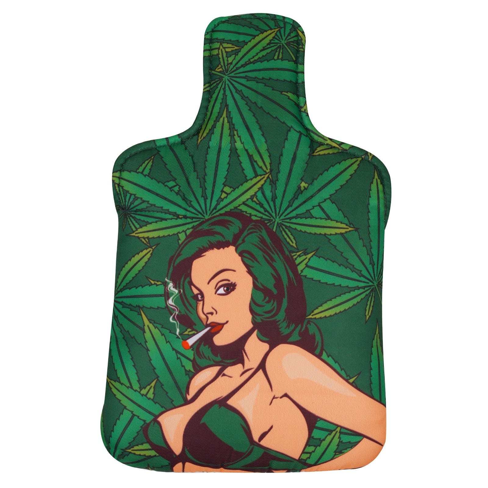 Smoking Girl Large Mallet Heel shafted Green Printing Head Cover