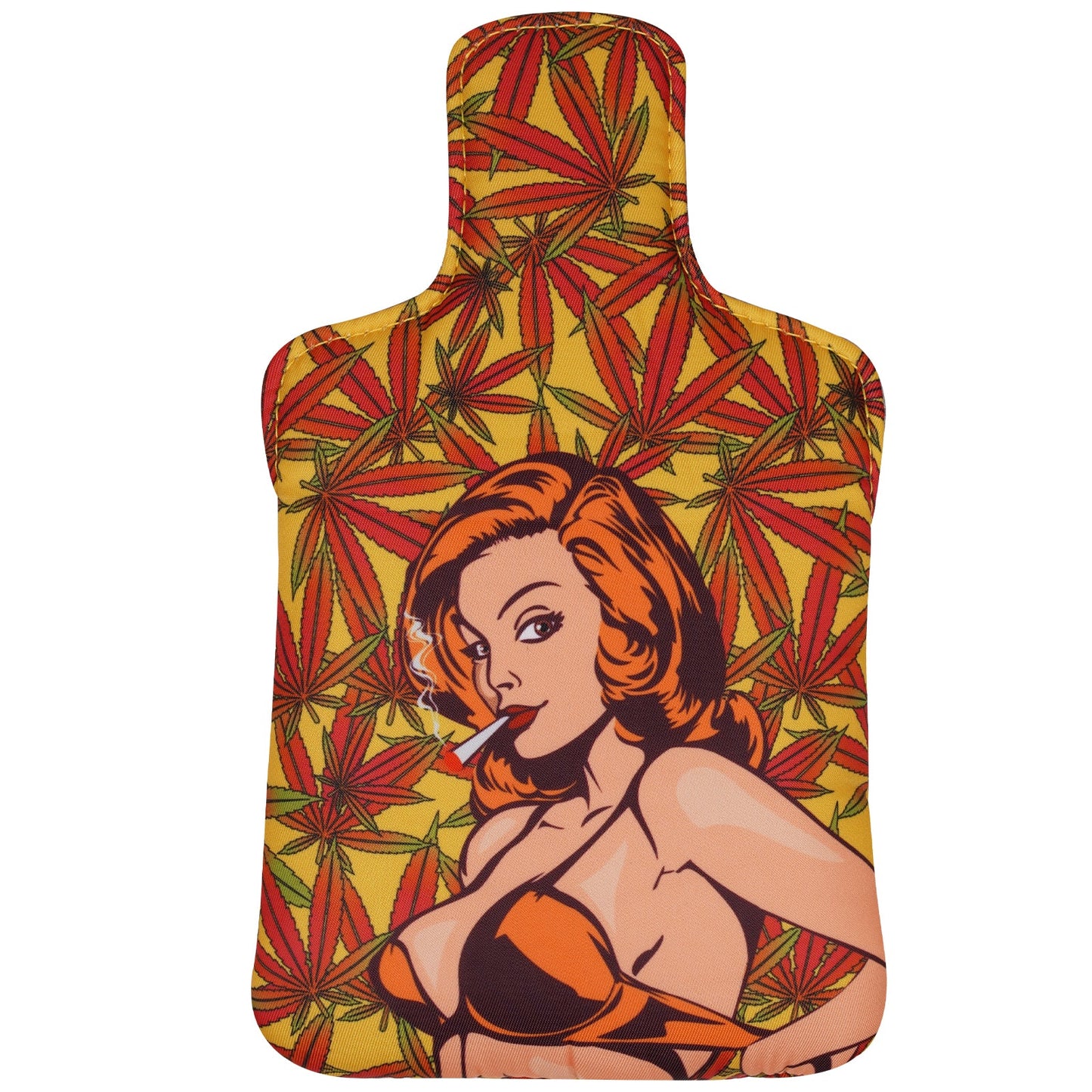 Smoking Girl Large Mallet Heel shafted Brown Printing Head Cover