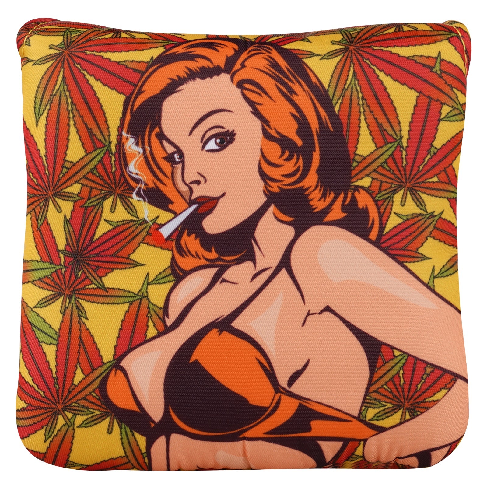 Smoking Girl Large Mallet Heel shafted Brown Printing Head Cover