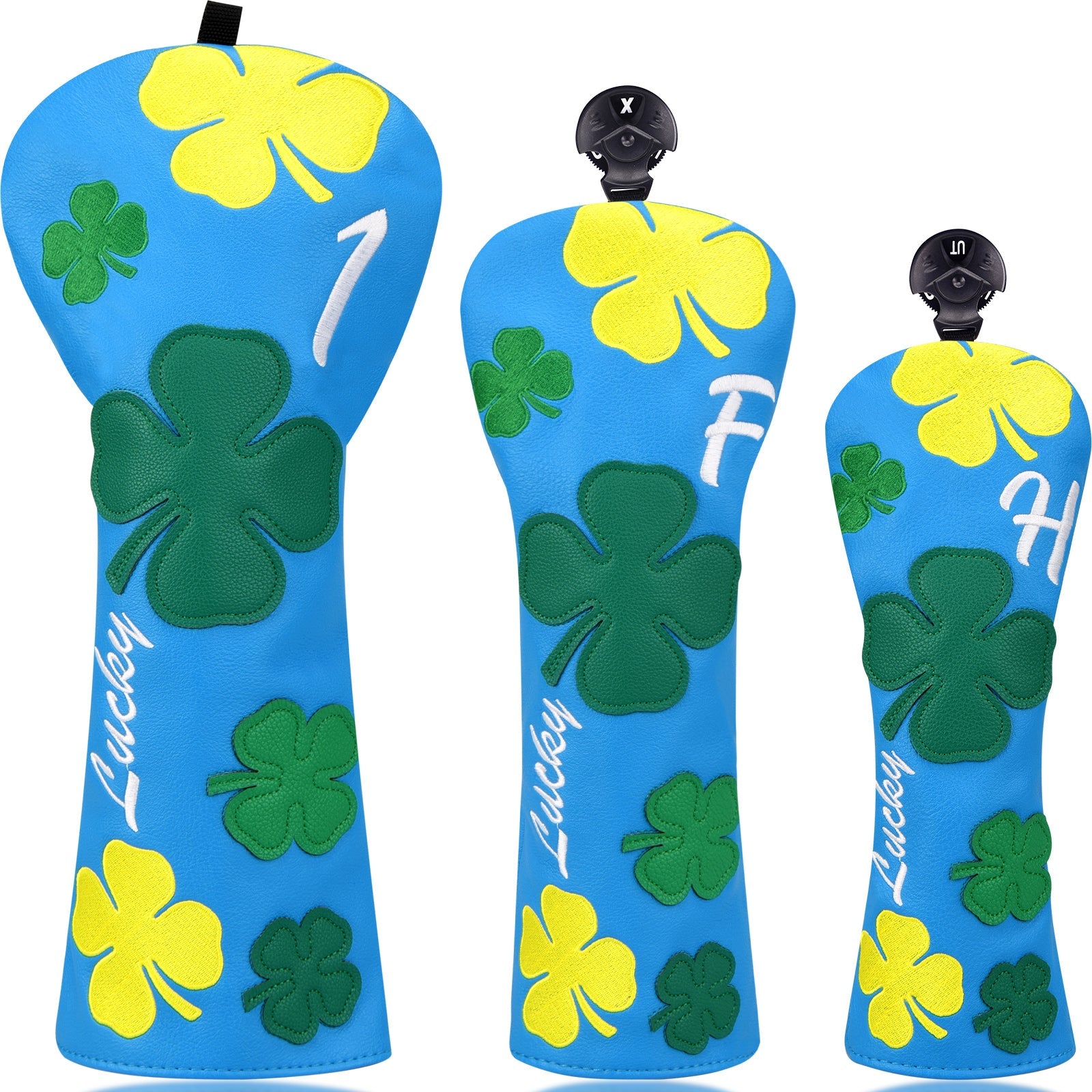 Blue Clover Golf Head Cover Set