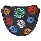Circle Mallet Heel Shafted Putter Cover Black Head Cover