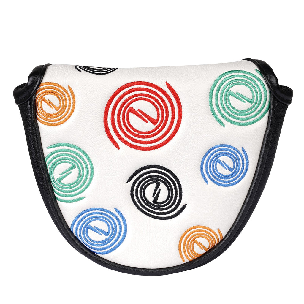 Circle Mallet Heel Shafted Putter Cover White Head Cover