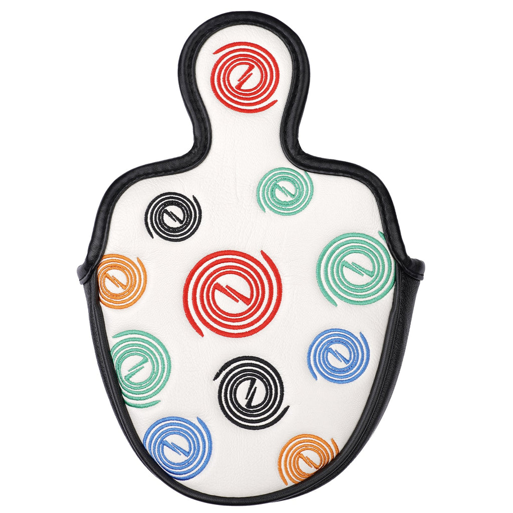 Circle Mallet Heel Shafted Putter Cover White Head Cover