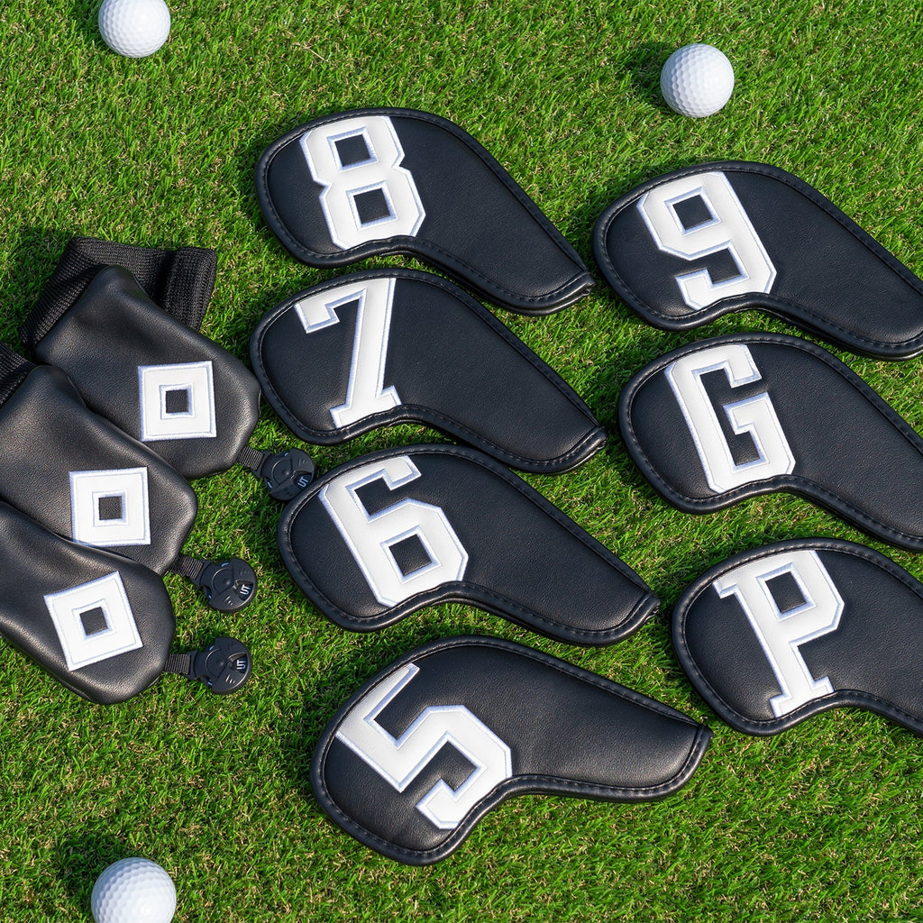 Lightweight PU Iron Cover set 8pcs with Hybrid iron 3pcs(5-9,P,G,S,+3pcs hybrid iron) Head Cover