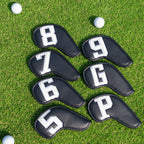 Lightweight PU Iron Cover set 8pcs with Hybrid iron 3pcs(5-9,P,G,S,+3pcs hybrid iron) Head Cover
