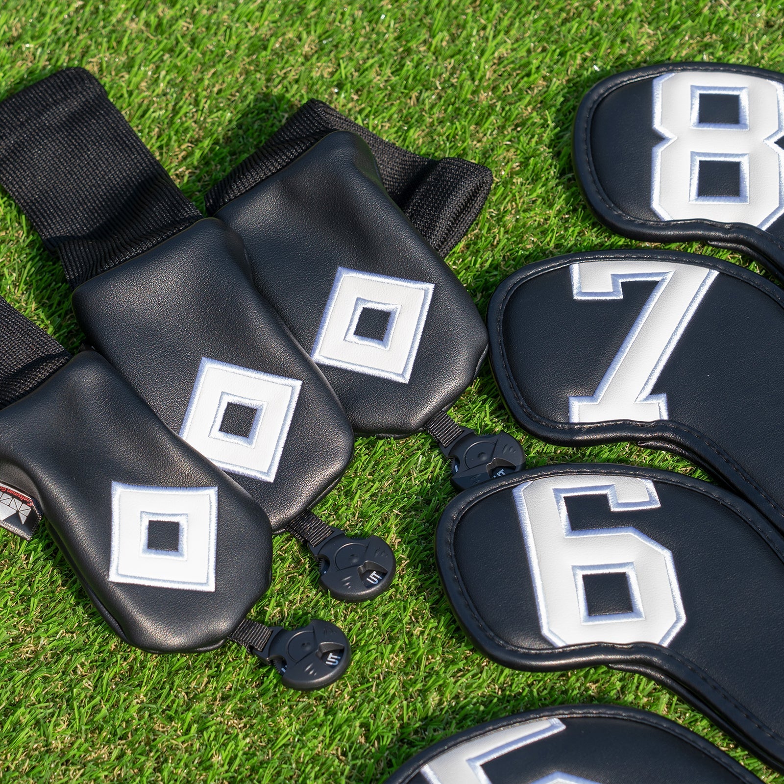 Lightweight PU Iron Cover set 8pcs with Hybrid iron 3pcs(5-9,P,G,S,+3pcs hybrid iron) Head Cover