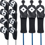 Lightweight PU Iron Cover set 8pcs with Hybrid iron 3pcs(5-9,P,G,S,+3pcs hybrid iron) Head Cover