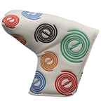 Circle Blade Putter Cover White Head Cover