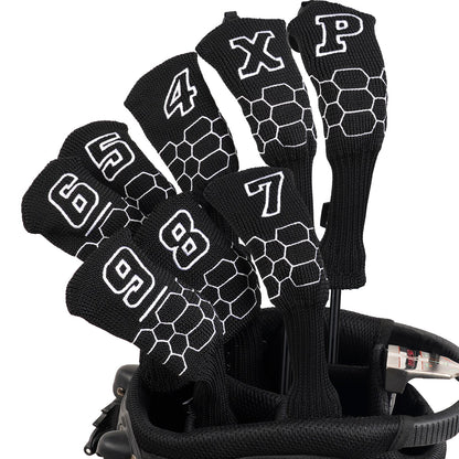 Black Hybrid Iron Cover 8pcs(4-9,P,X) Head Cover