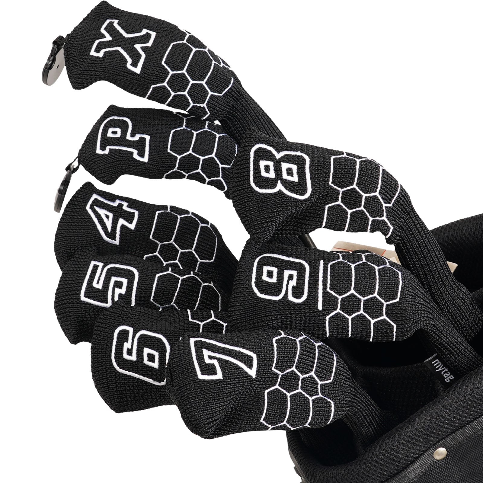 Black Hybrid Iron Cover 8pcs(4-9,P,X) Head Cover