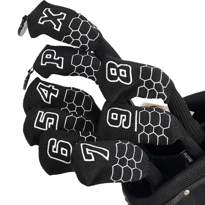 Black Hybrid Iron Cover 8pcs(4-9,P,X) Head Cover