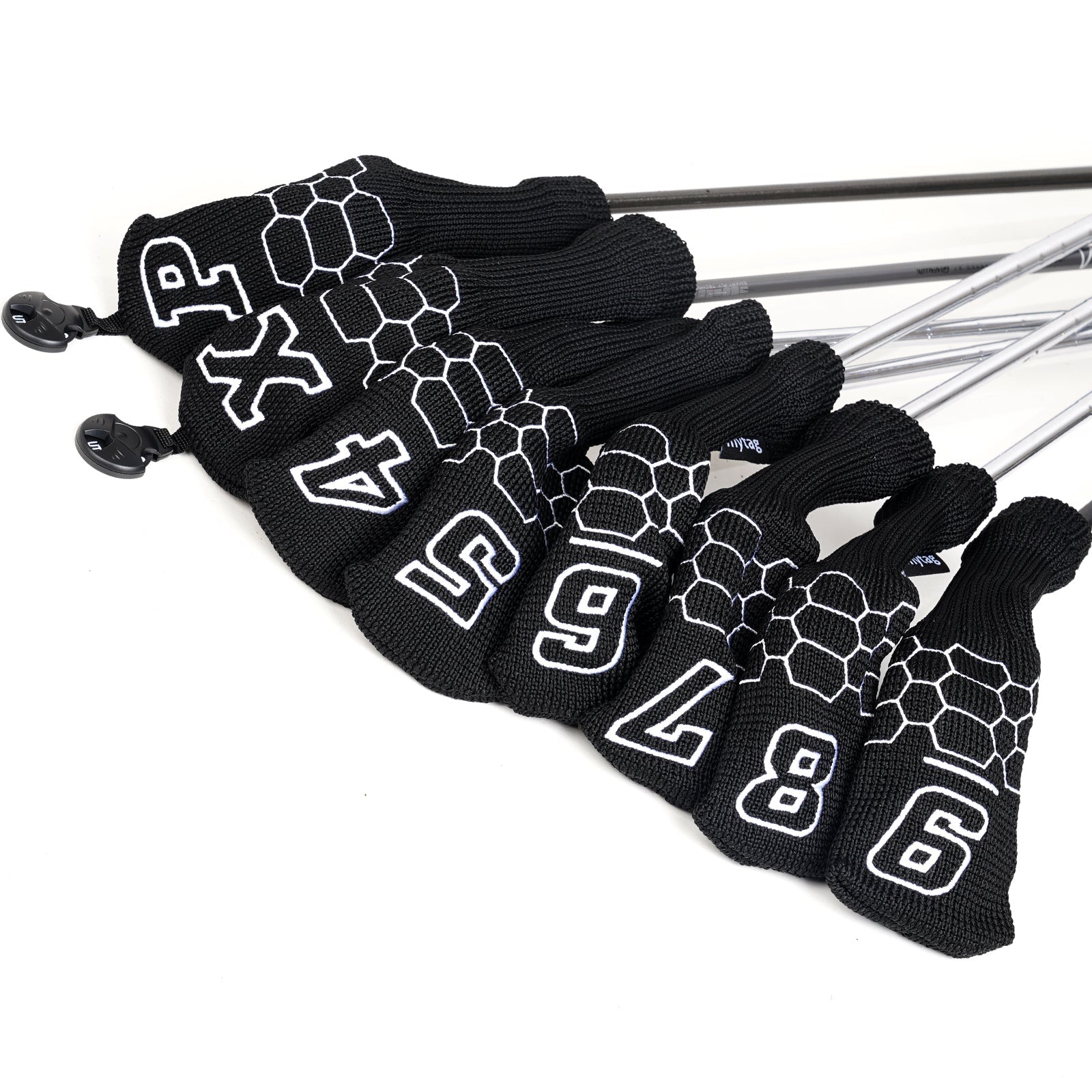 Black Hybrid Iron Cover 8pcs(4-9,P,X) Head Cover