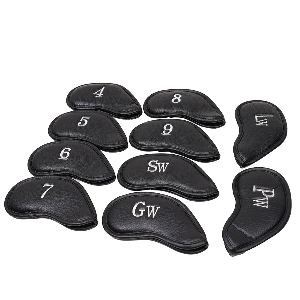 Black Embroidery Magnet Iron Headcover set 10pcs