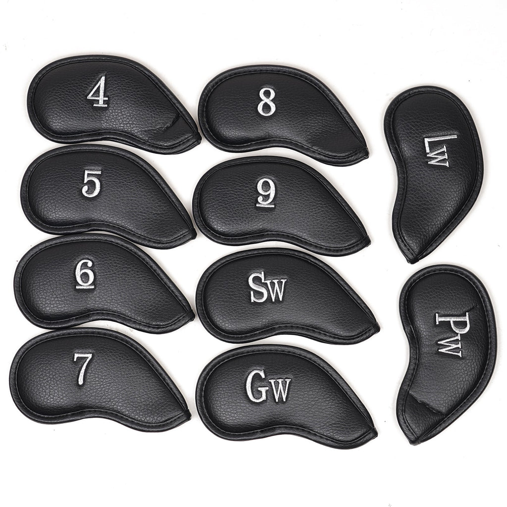Black Embroidery Magnet Iron Headcover set 10pcs
