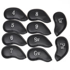 Black Embroidery Magnet Iron Headcover set 10pcs