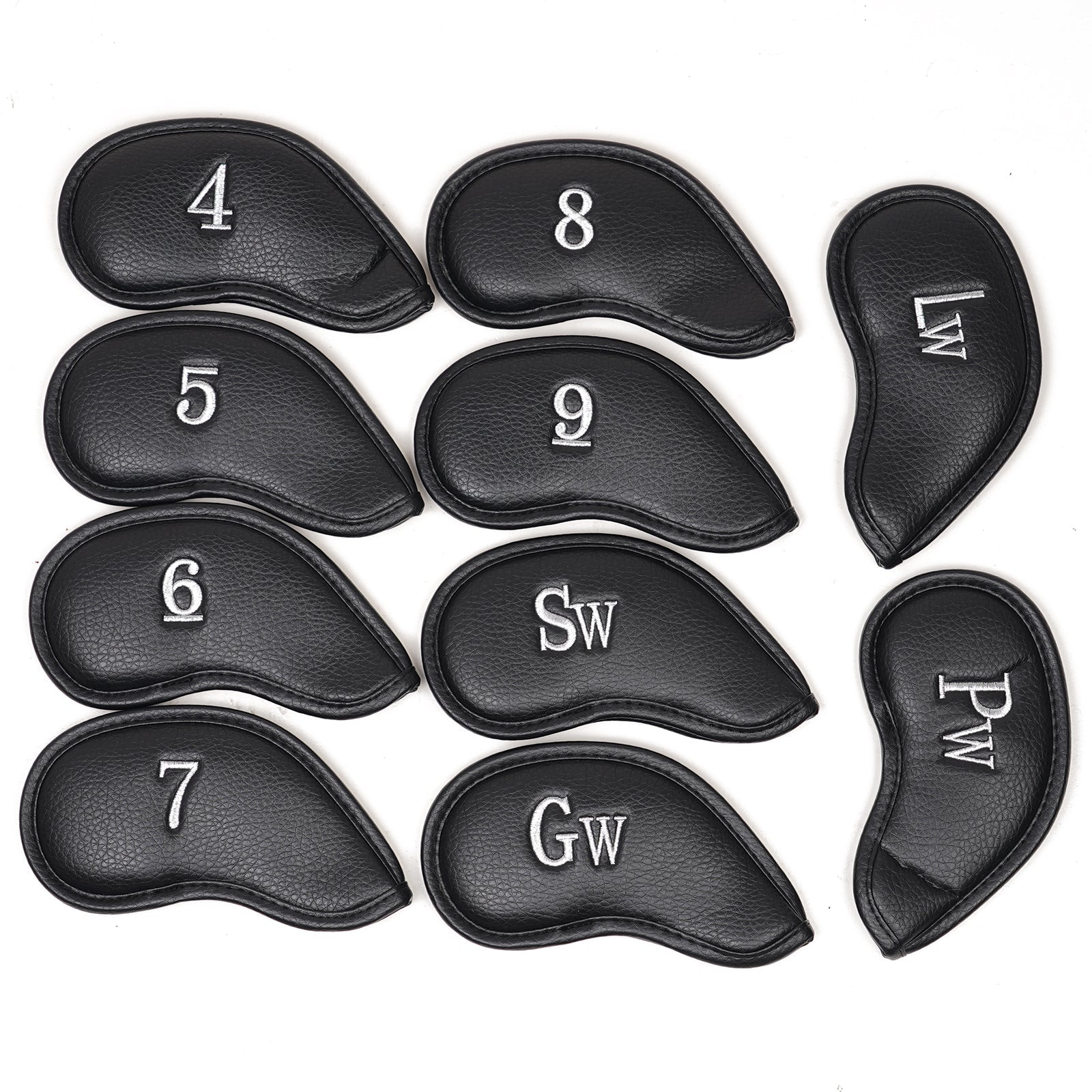 Black Embroidery Magnet Iron Headcover set 10pcs