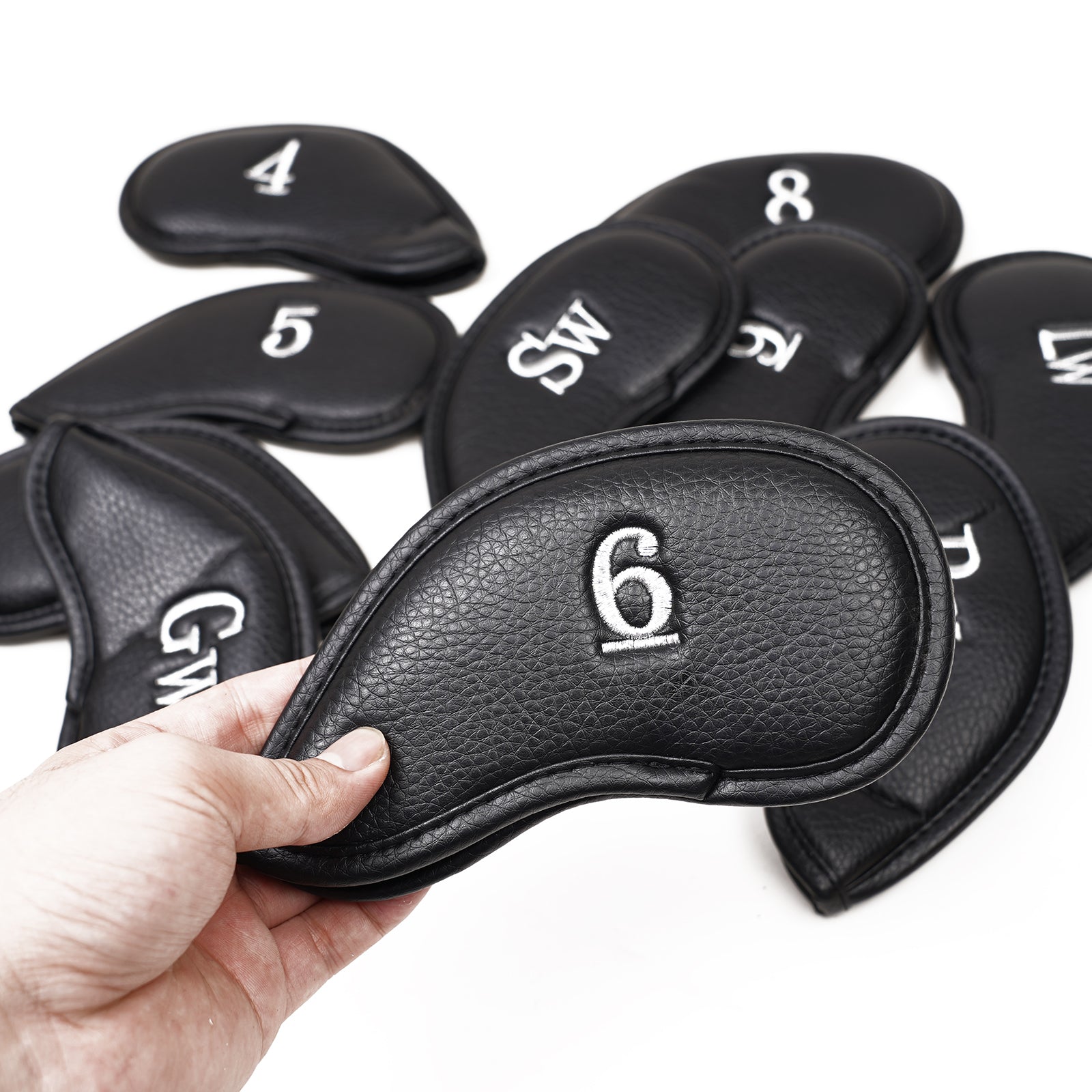 Black Embroidery Magnet Iron Headcover set 10pcs