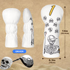 White Skull Golf Head Cover Set
