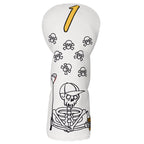 White Skull Golf Head Cover Set