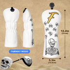 White Skull Golf Head Cover Set