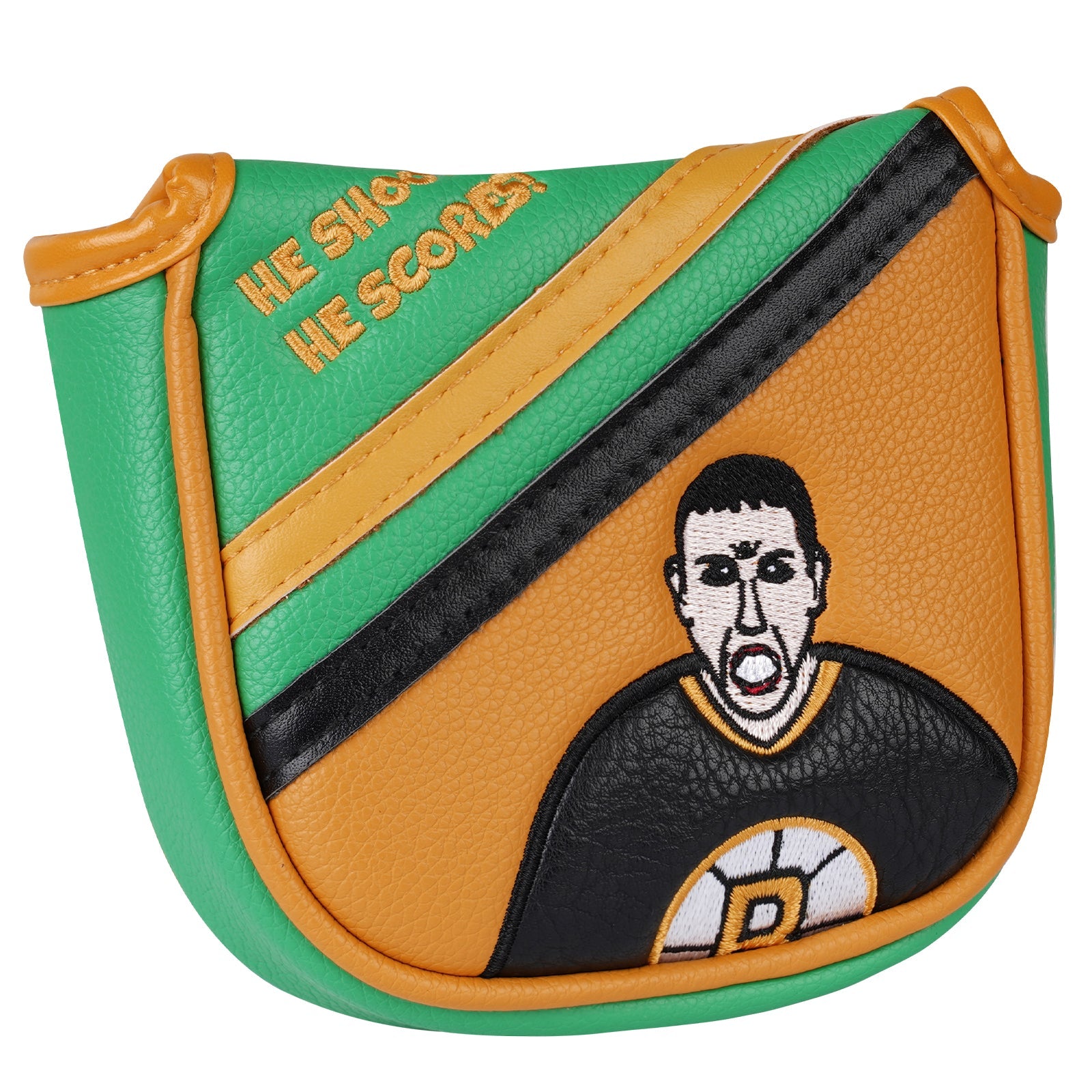 Orange& Green PU Man Square Head Cover