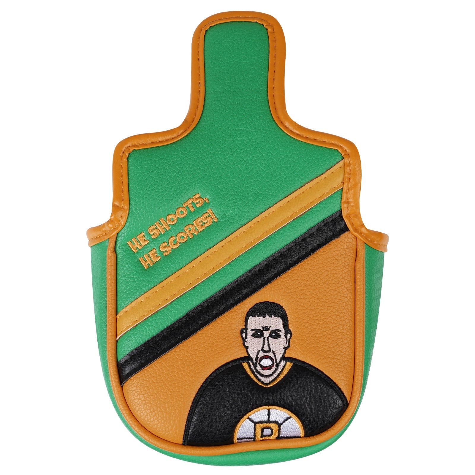 Orange& Green PU Man Square Head Cover