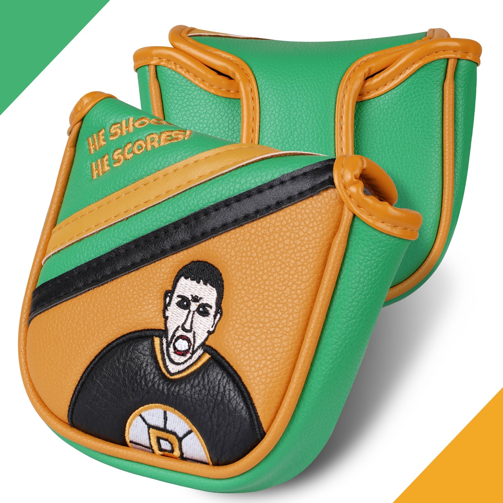 Orange& Green PU Man Square Head Cover