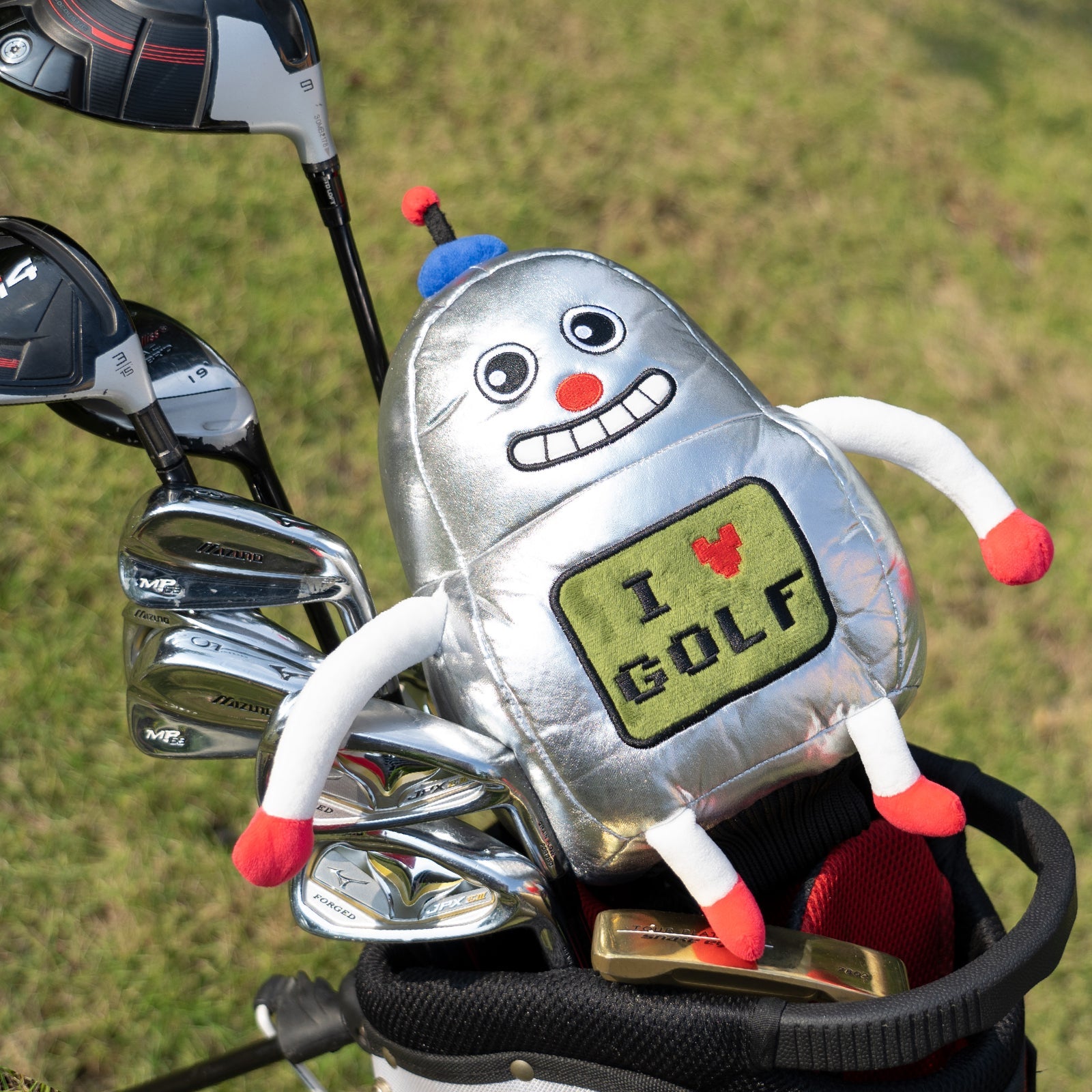 Robot plush Driver Head Cover