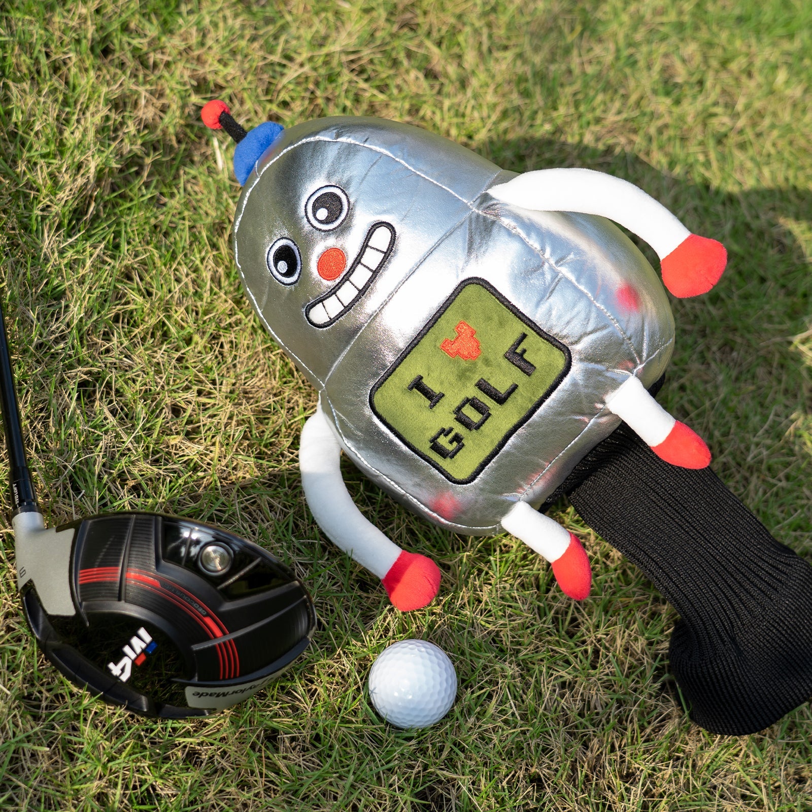 Robot plush Driver Head Cover