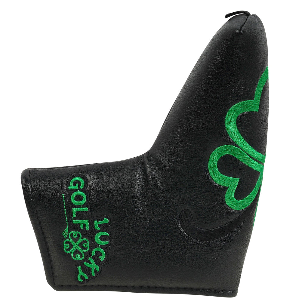 Black Four Leaf Clover Blade Putter Head Cover Head Cover