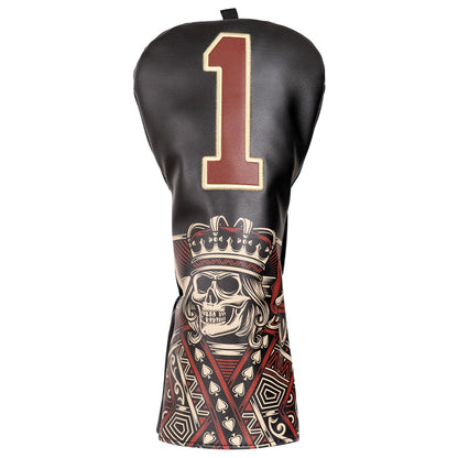 Black Skull K Driver Putter Head Cover Set