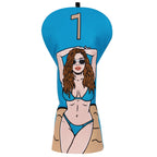 Blue Bikini Beauty Golf Head Cover Set
