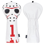 White PU Mask Head Cover Set