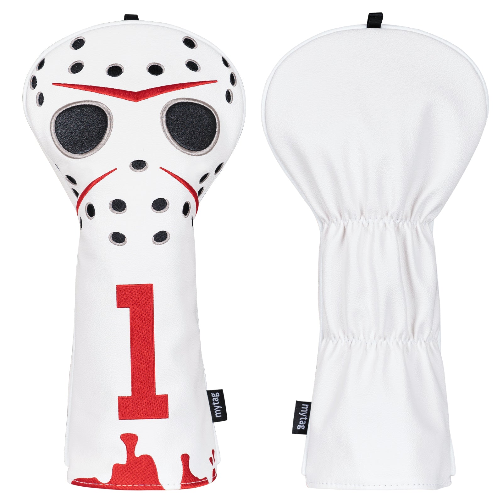 White PU Mask Head Cover Set