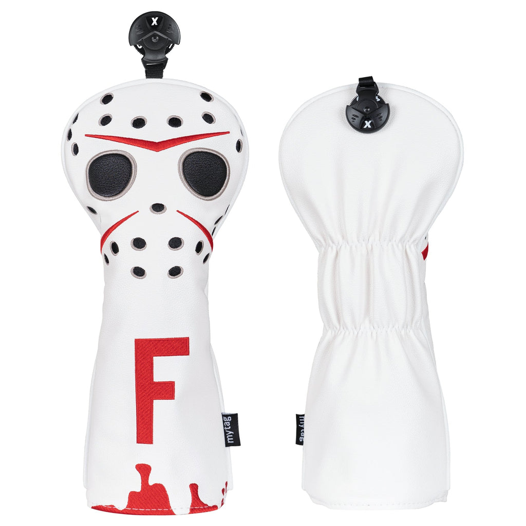 White PU Mask Head Cover Set