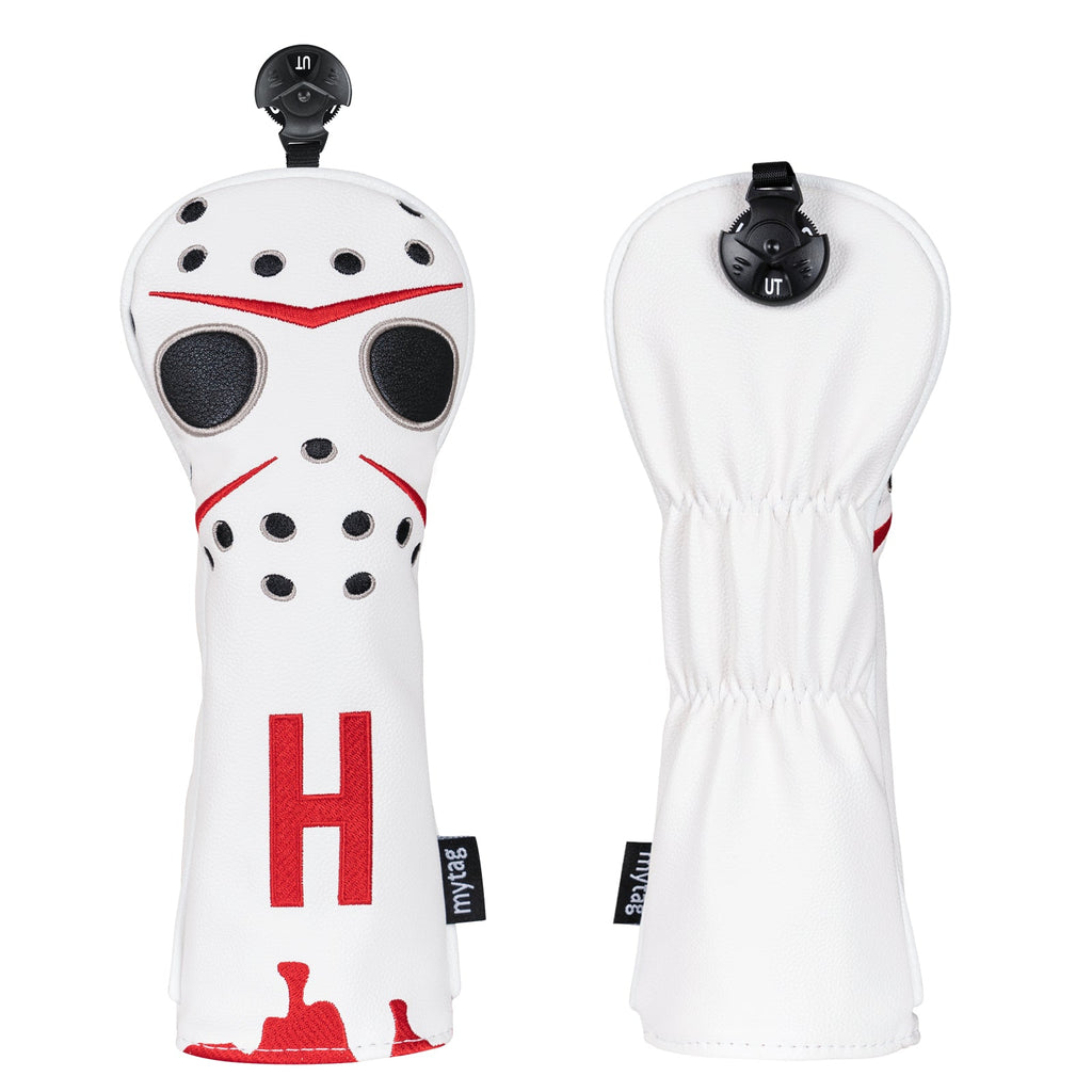 White PU Mask Head Cover Set