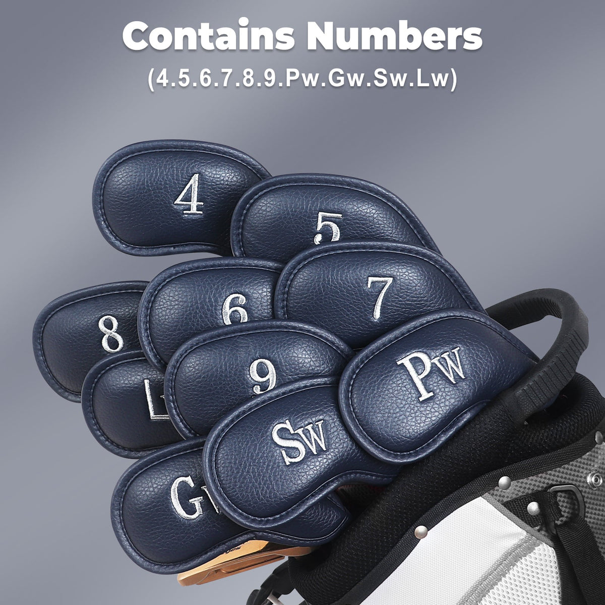 Dark Blue Iron Cover 9pcs £¨4-9 P,A,S£© Head Cover
