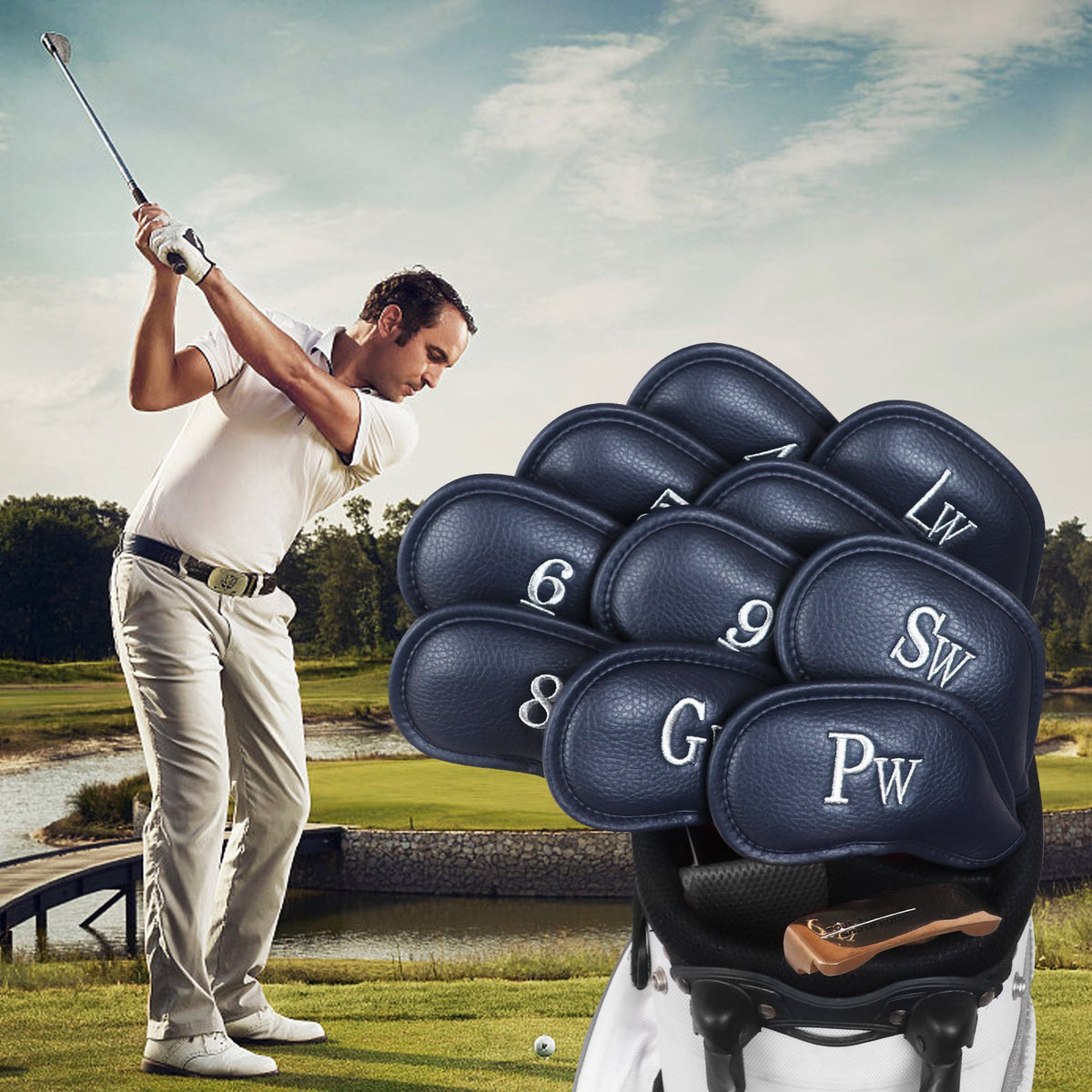 Dark Blue Iron Cover 9pcs £¨4-9 P,A,S£© Head Cover